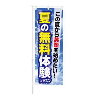のぼり 【 英語を始めたい 夏の 無料体験 レッスン 】 NOB-KT0298