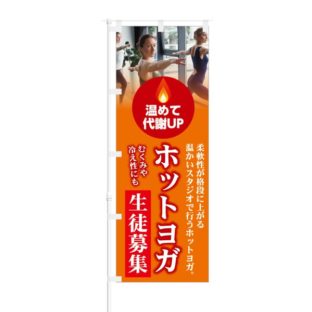 のぼり 【 温めて代謝アップ ホットヨガ 生徒募集 】 NOB-KT0379