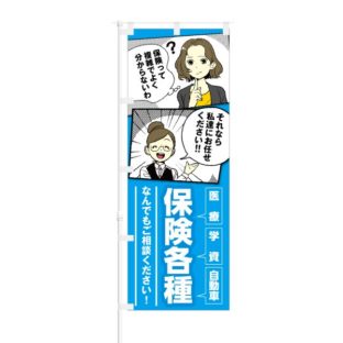 のぼり 【 医療 学費 自動車 保険各種 】 NOB-KT0663