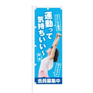 のぼり 【 運動って気持ちいい～ 会員募集中 】 NOB-KT0701