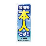 のぼり 【 候補者 本人 です ご声援 ありがとうございます 】 NOB-KT0854